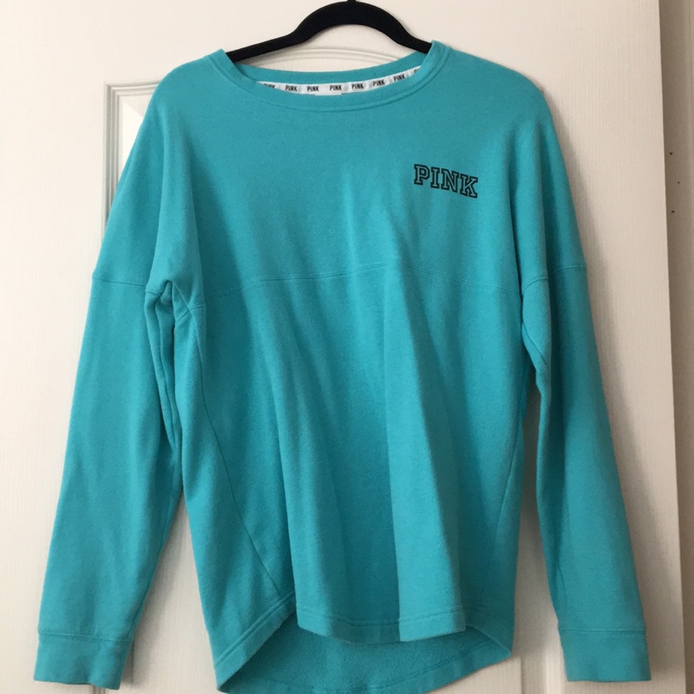 PINK blue jersey styled sweater